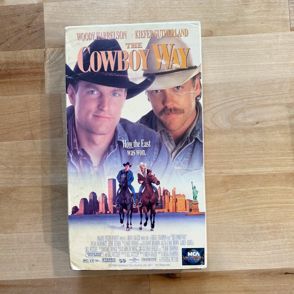 The Cowboy Way VHS 1994‎ Action Comedy Woody Harrelson Kiefer Sutherland MCA